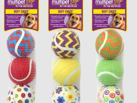 Multipet Tennis Ball 3Pack (Assorted) Online Hot Sale