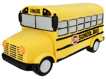 Multipet School Bus Latex Dog Toy, 7  Online Sale