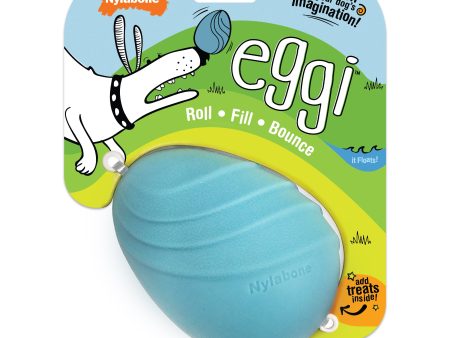 Nylabone Creative Play Eggi Dog Treat Toy Blue 1ea Large Giant - Up To 50 lb on Sale