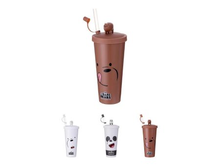 We Bare Bears- Water Bottle with Straw (Type B) Random Color Online now