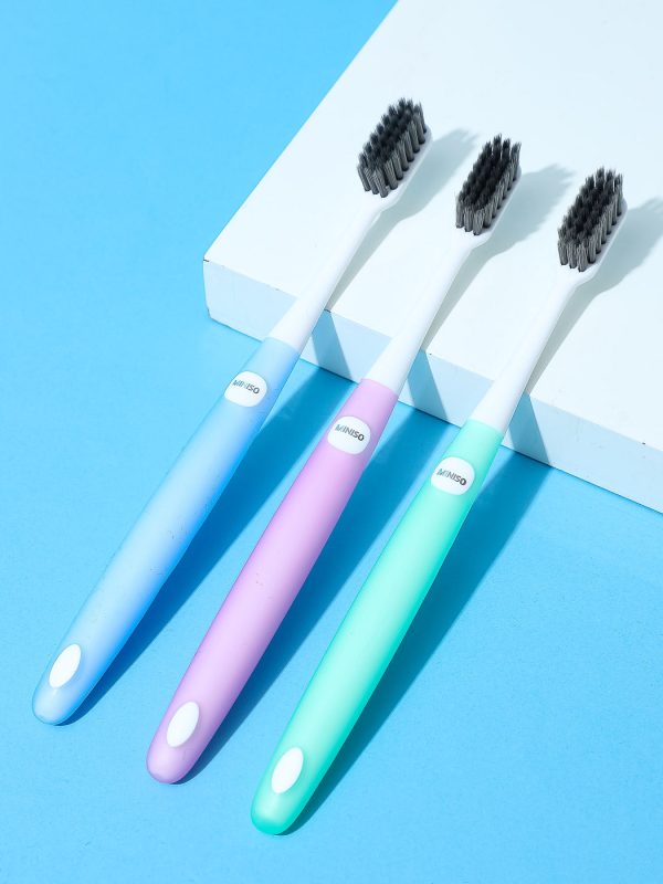 Charcoal Soft Bristles Toothbrush ( 3 Count ) Fashion