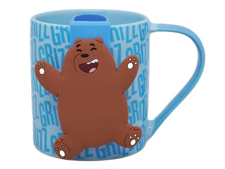 We Bare Bears Seaside Music Festival Ceramic Cup with Strainer (360mL) (Grizz) Hot on Sale